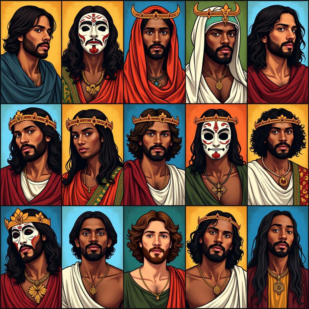 Diverse Styles of African Jesus Vector Art