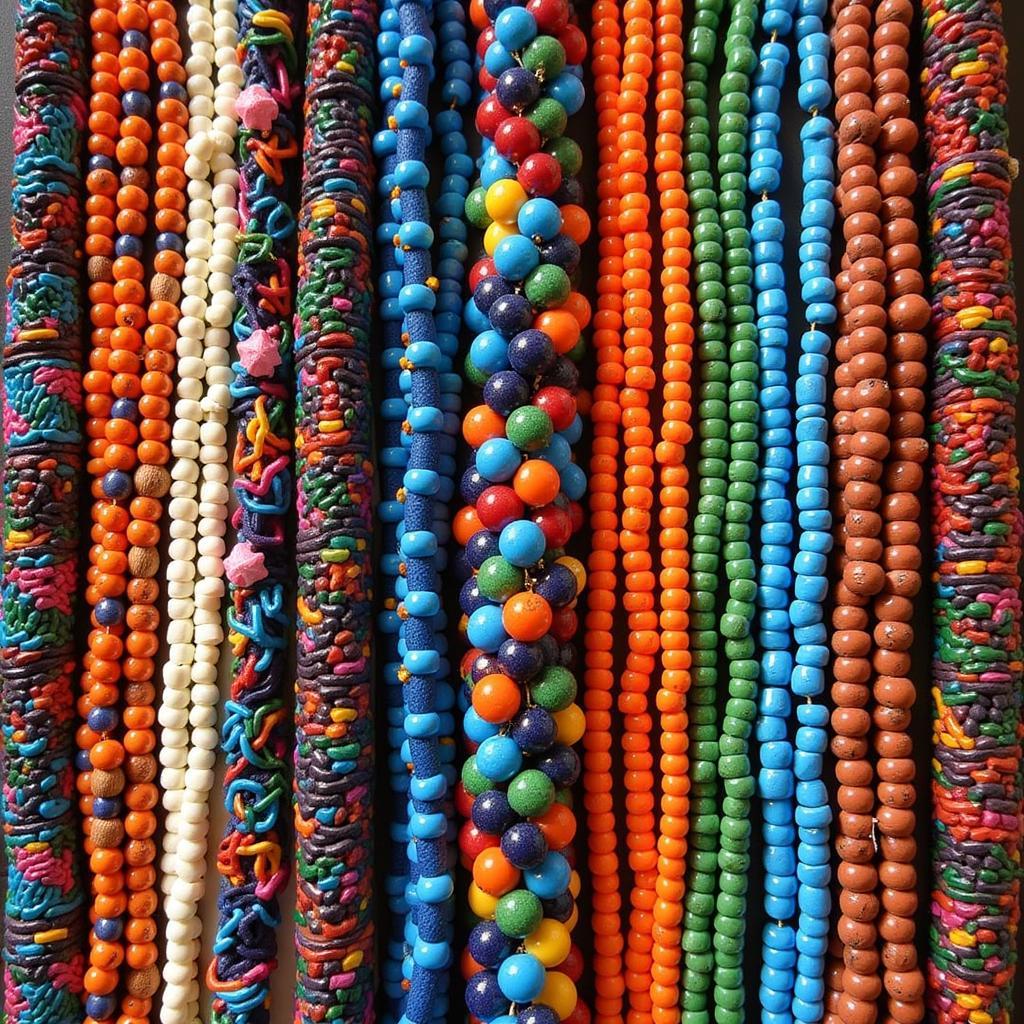 Colorful Variety of African Beads