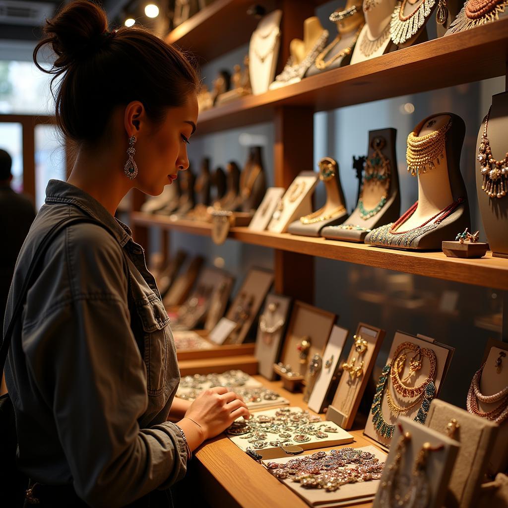 Browsing African Jewelry in Mumbai