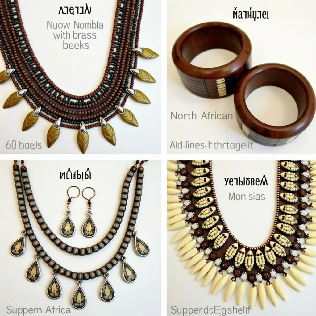 Various Styles of African Jewelry