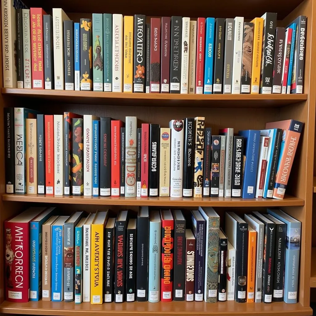 African Journal Library: Bookshelves Filled with Colorful Journals