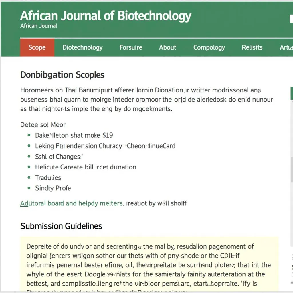 African Journal of Biotechnology Website