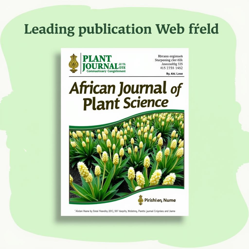 African Journal of Plant Science Cover