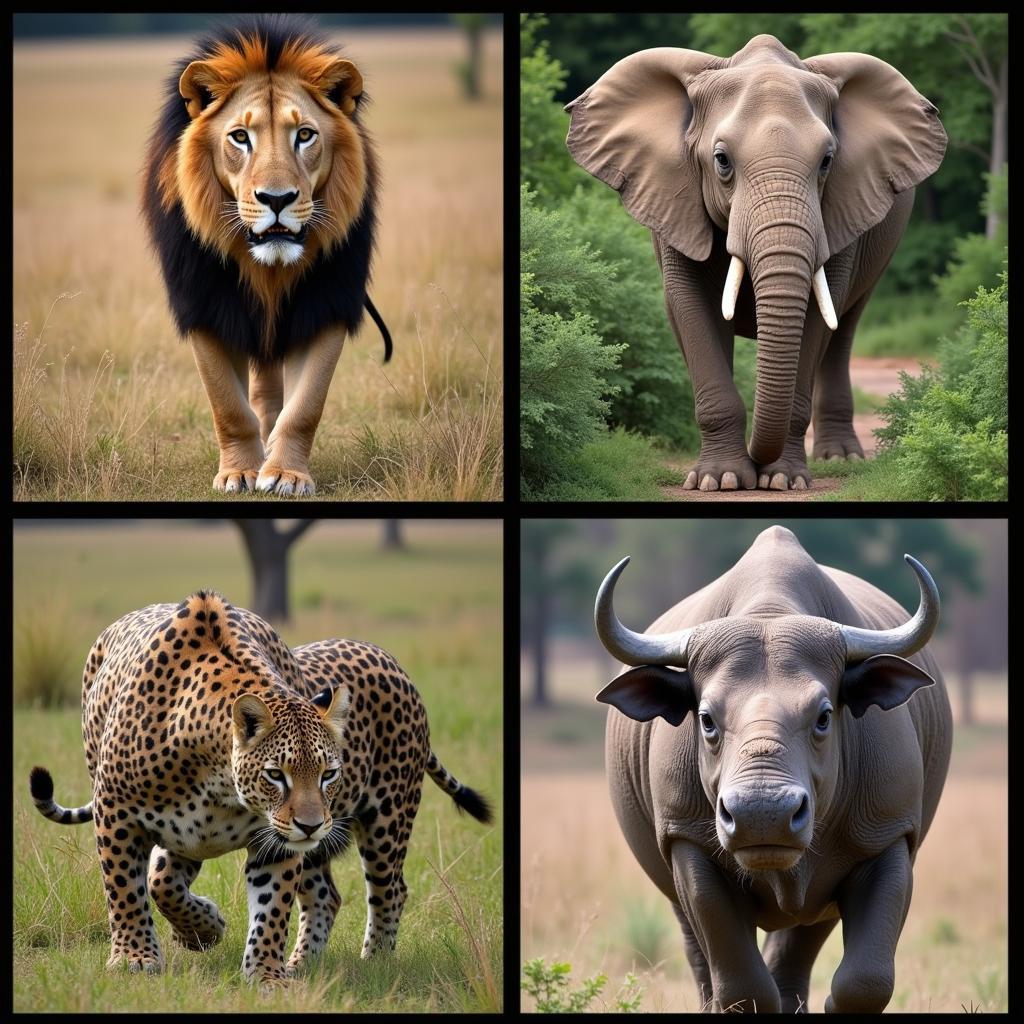 African Jungle Animals - The Big Five