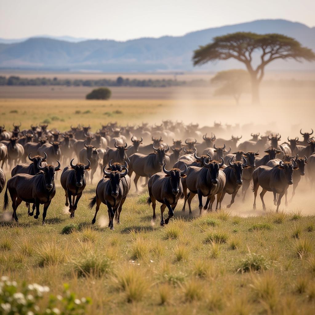 African Jungle Animals Herds: Predator Defense