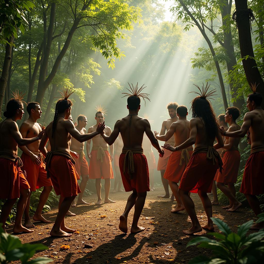 African Jungle Dance in Rituals and Ceremonies