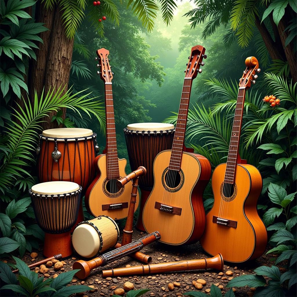 Traditional African musical instruments used in jungle music