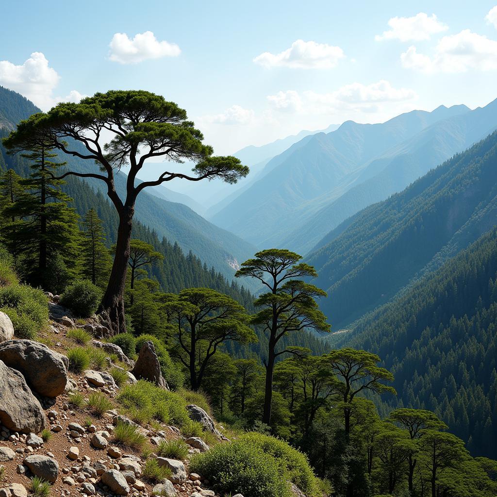 African Juniper in its Natural Habitat