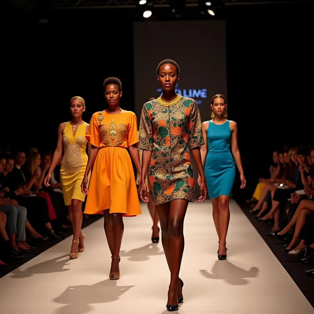 African Kaba Dress on the Runway