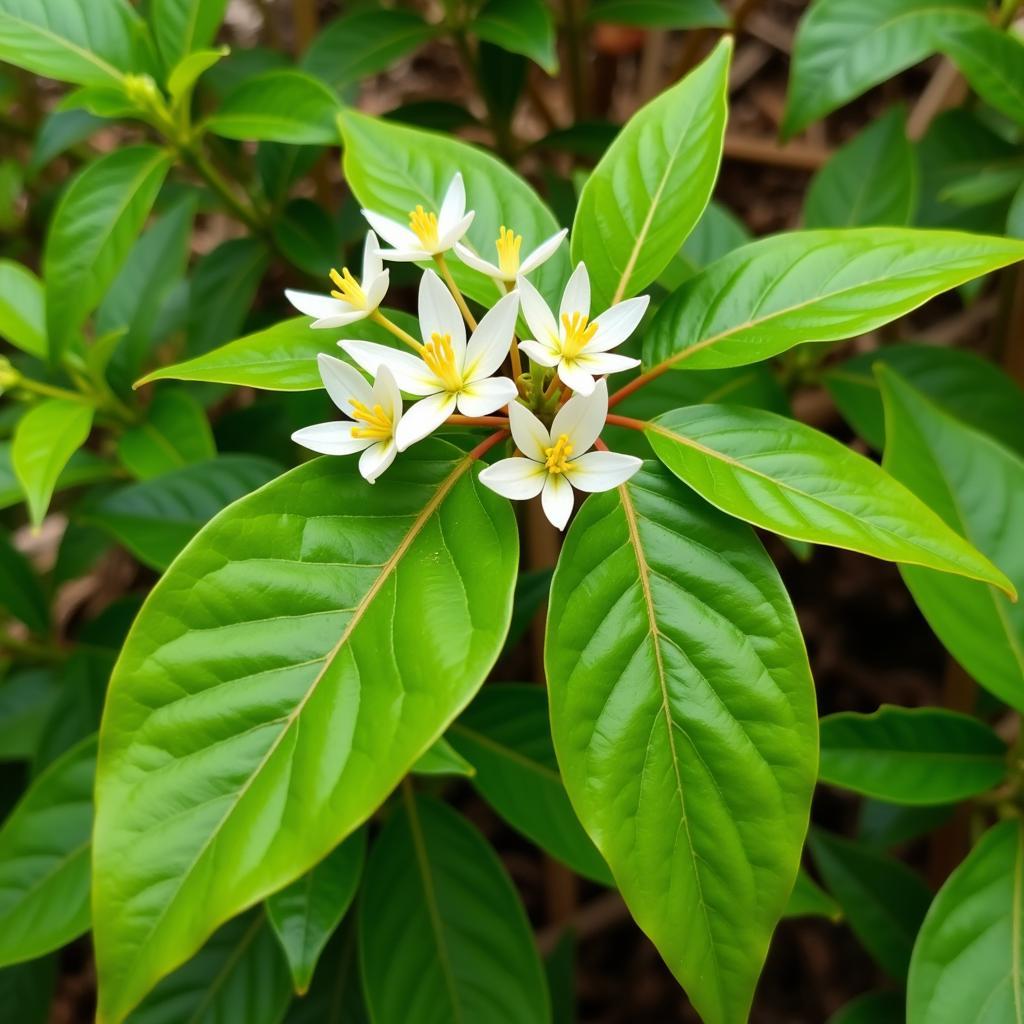 African khat plant growing in the wild