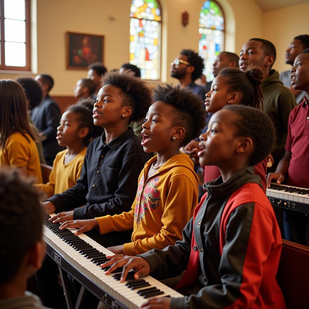 African Kids Singing Contemporary Gospel Music