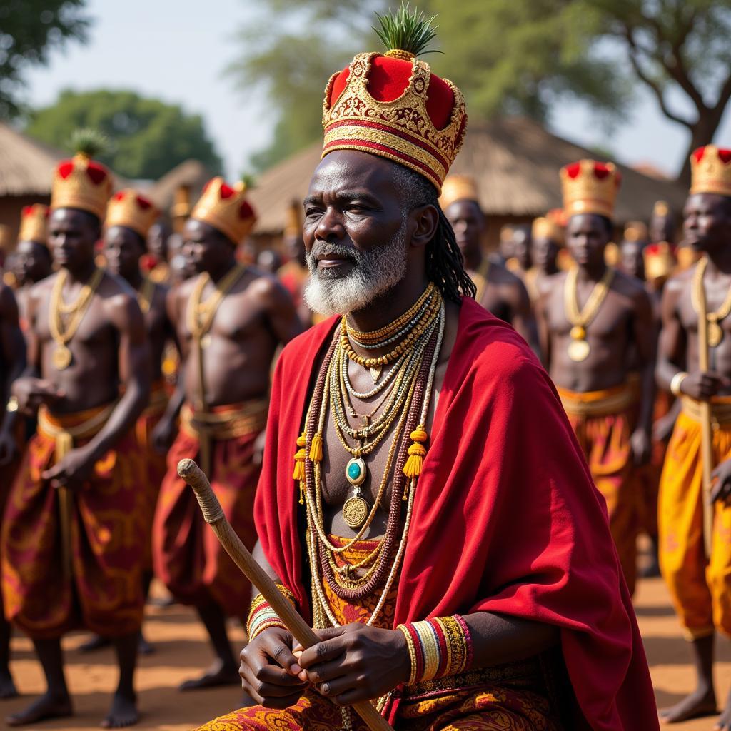 King Participating in Cultural Festival