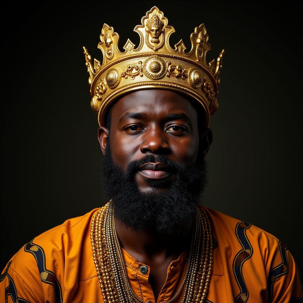 African King with Gold Crown