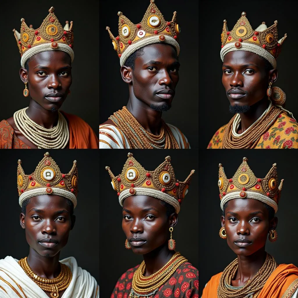 Portraits of African Kings Illustrating Royal Power and Heritage