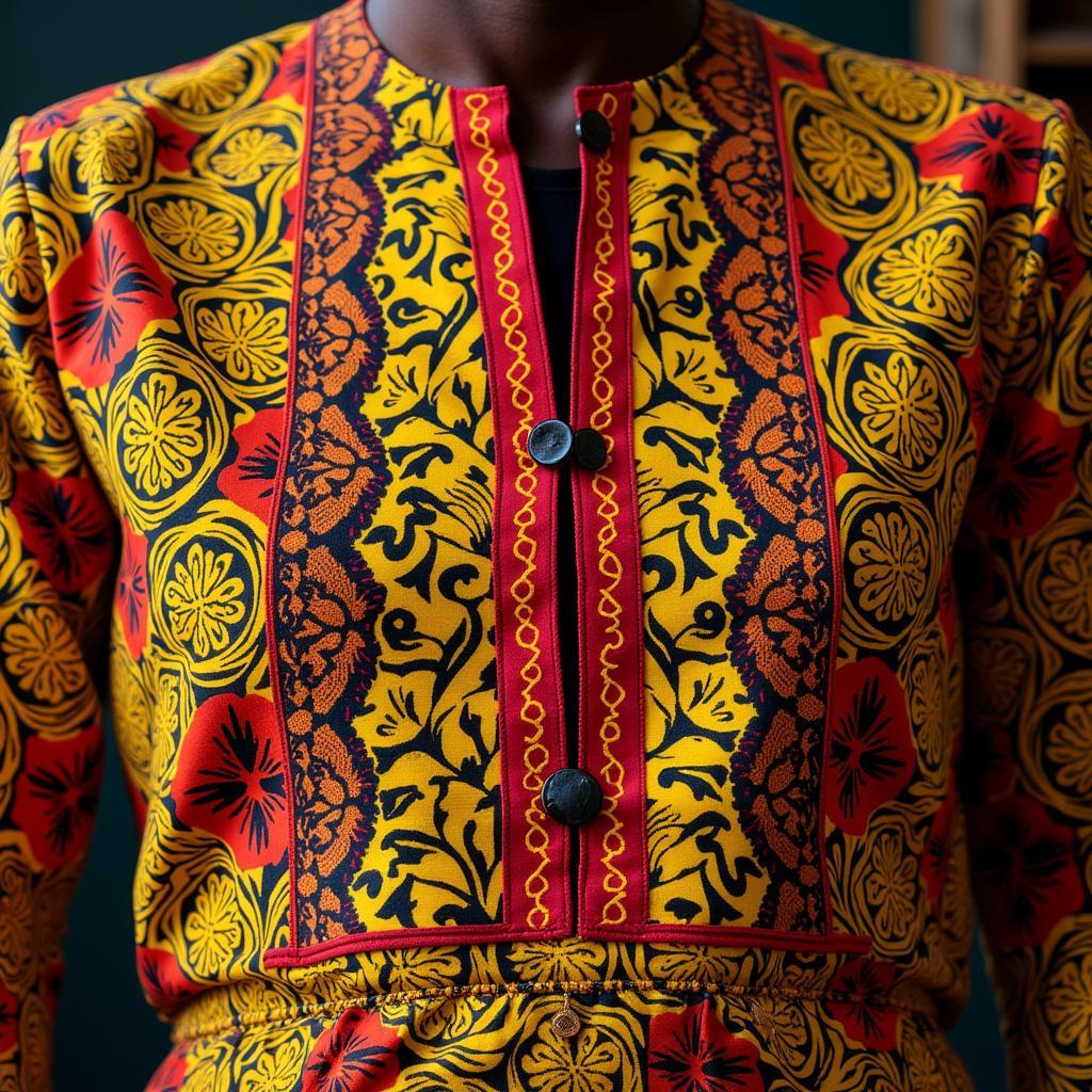 African Kitenge Dress with Meaningful Patterns