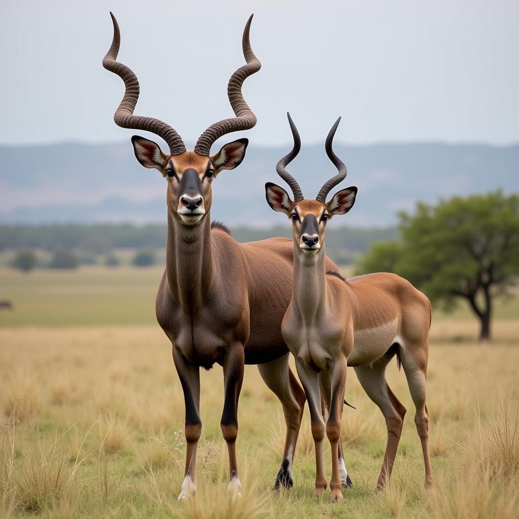 Male and Female Kudu