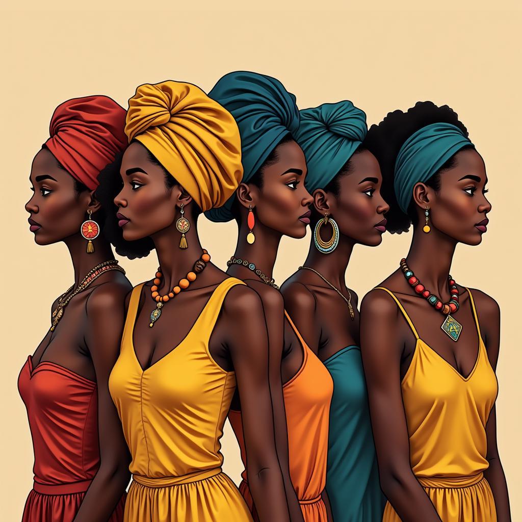 African Ladies Showcasing Diverse Turban Styles