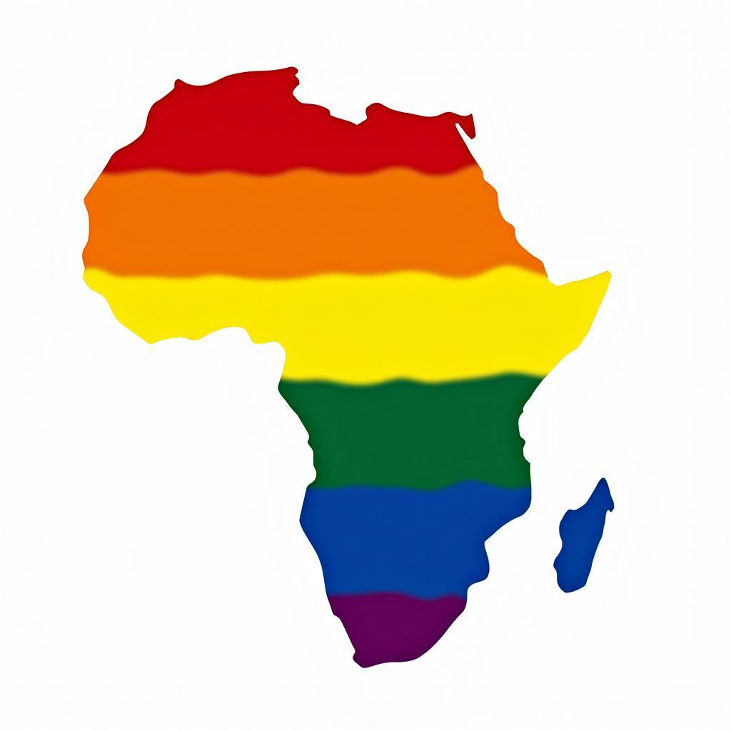 african lgbtq+ flag waving