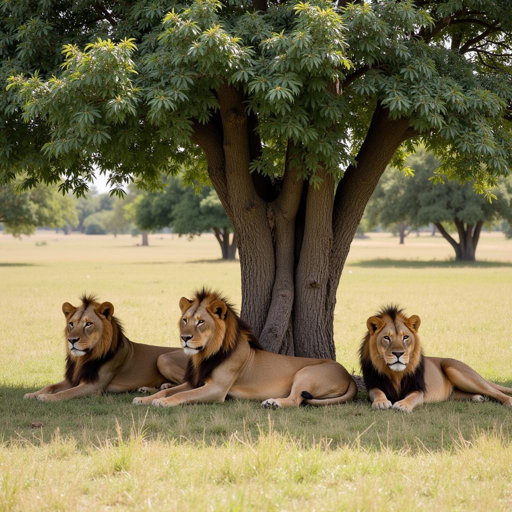 African Lion Pride Resting