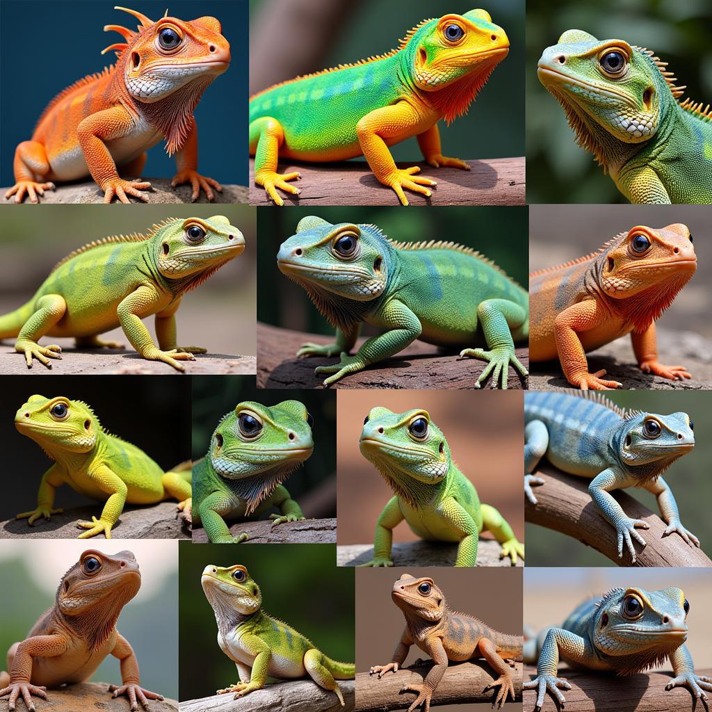 Diverse African Lizard Species