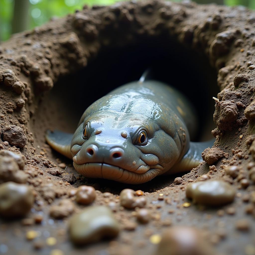 African Lungfish Estivating