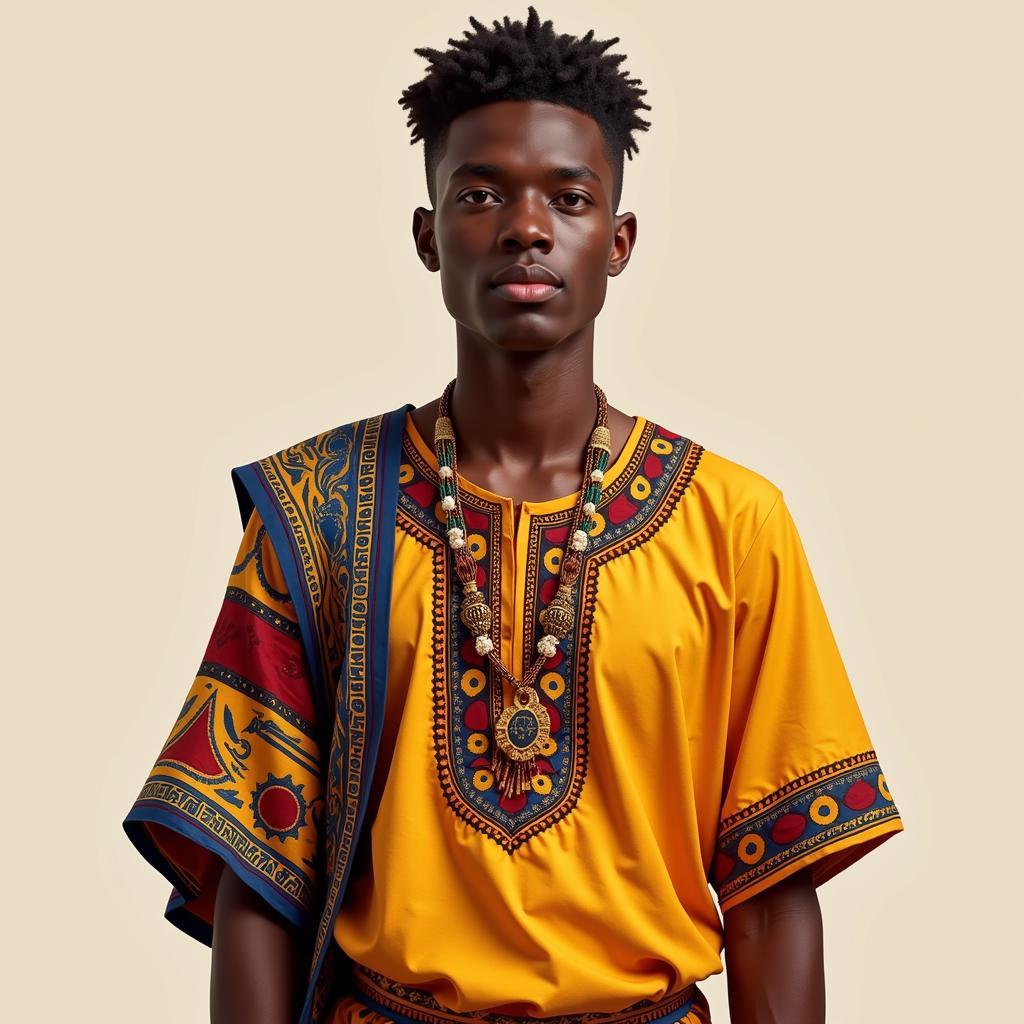 African Man in Traditional Clothing