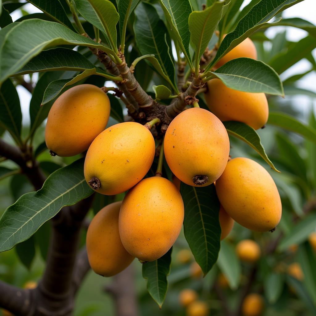 African Mango Tree and Fruit