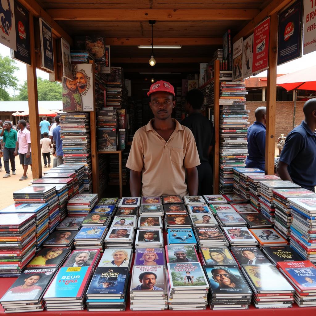 African Market DVD Stall