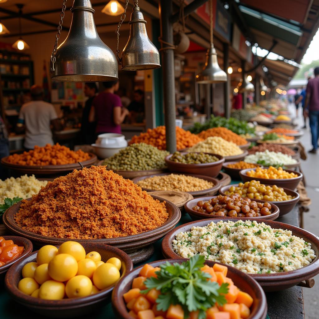 A Food Stall in an African Market