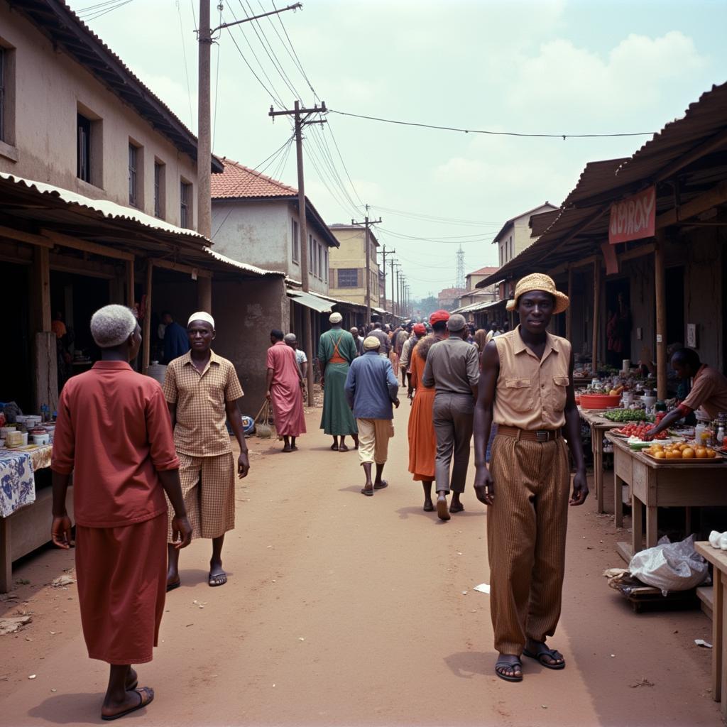 African Market Scene in the 1980s