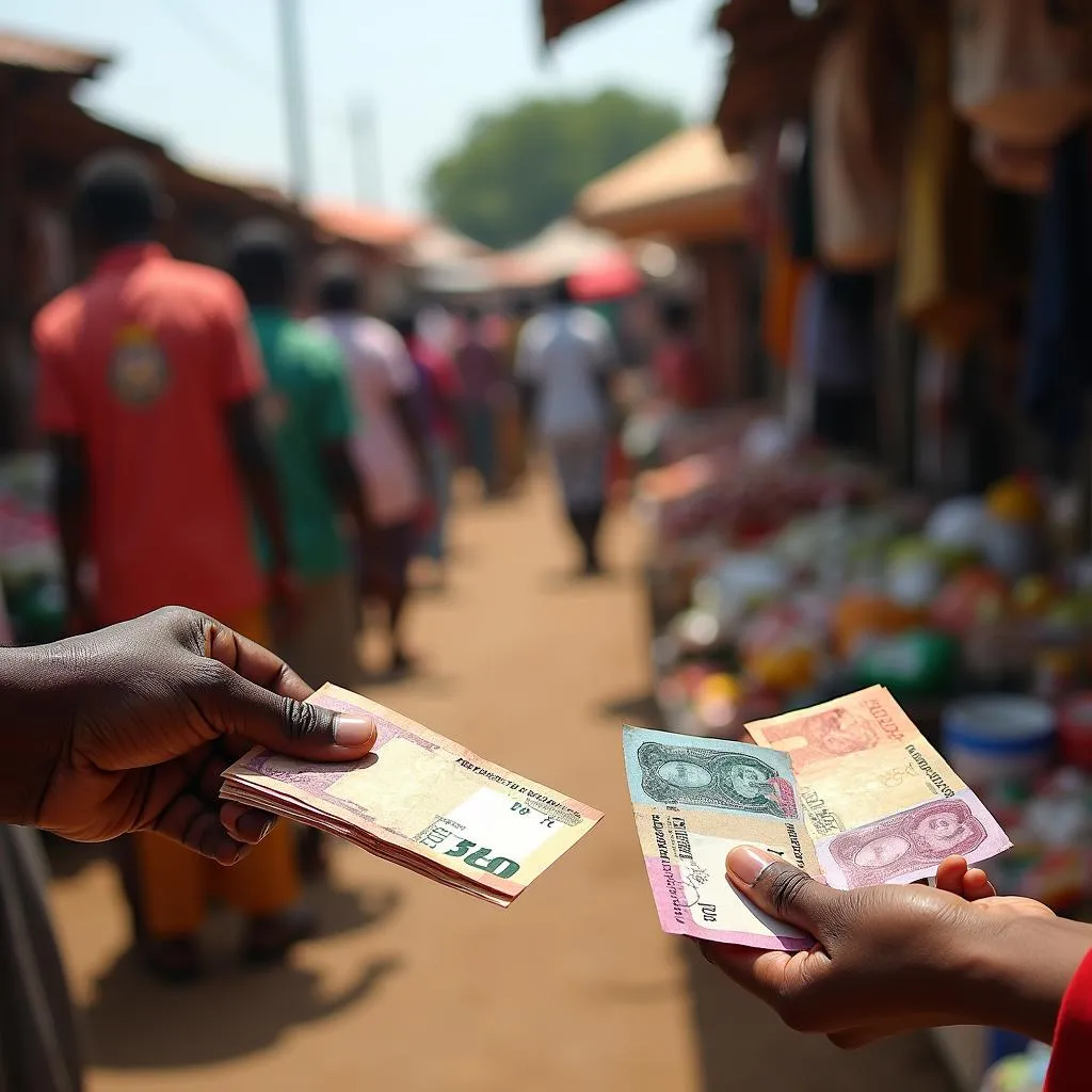 Bustling African Market