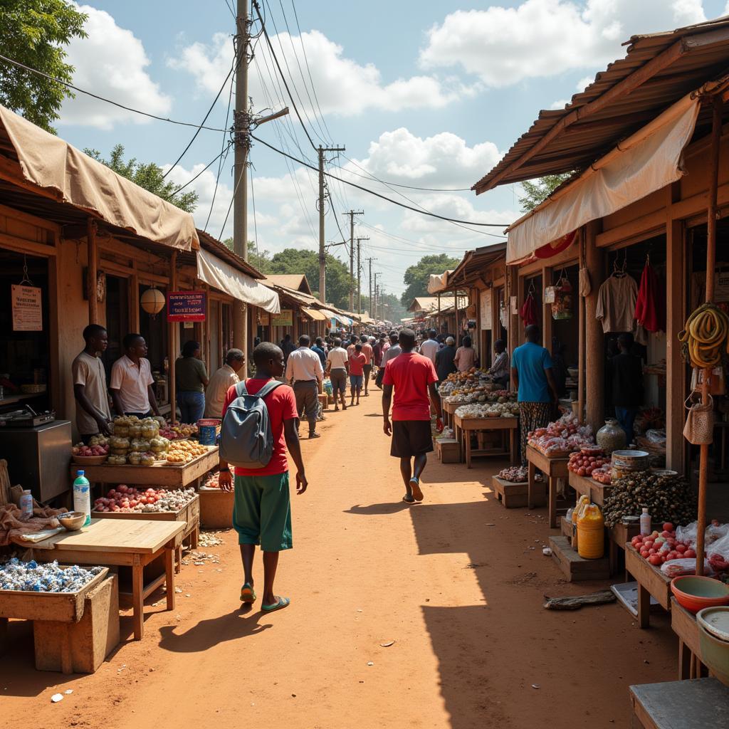 African Market Scene