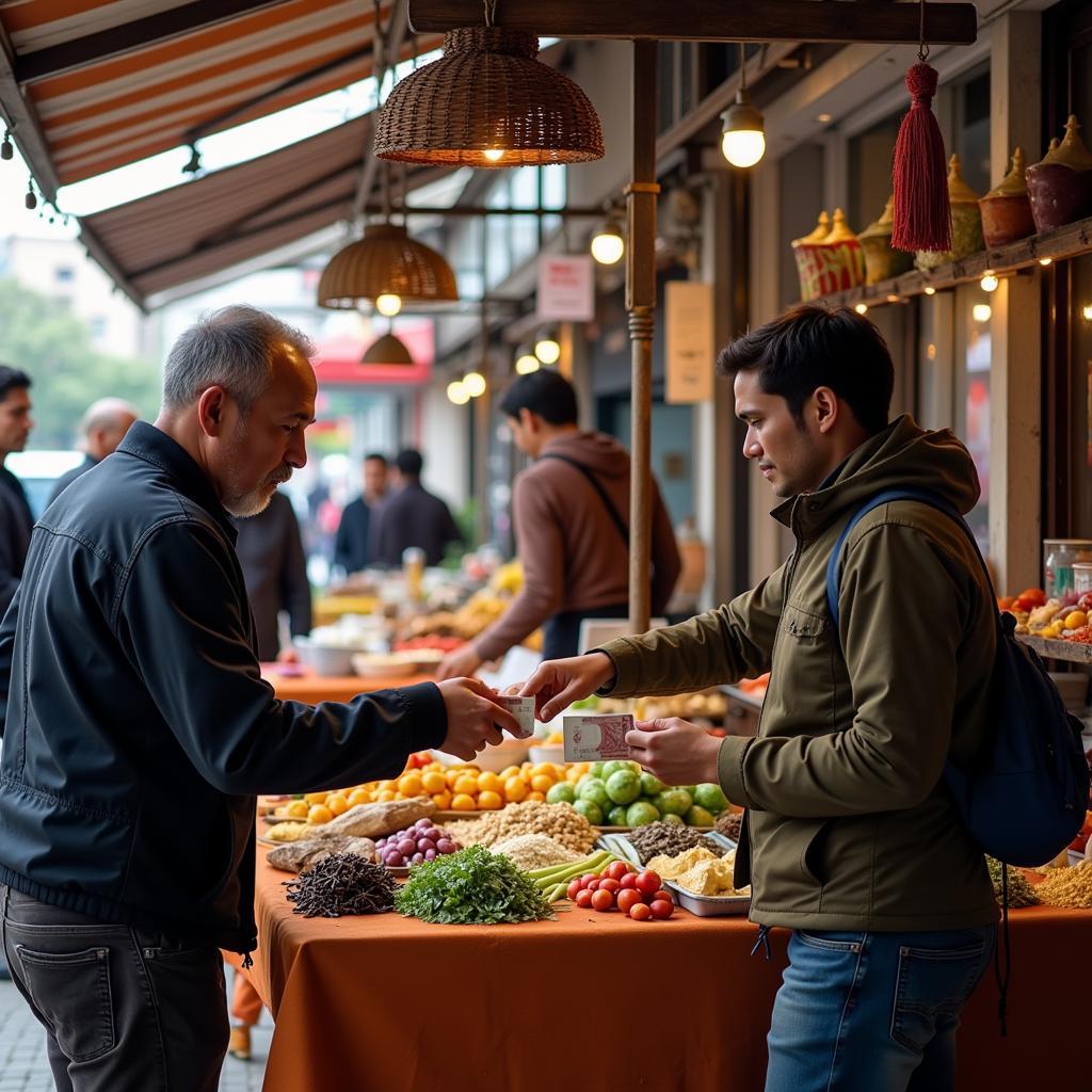 Financial Transaction in an African Market