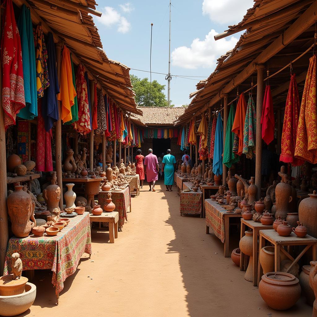 Colorful African Marketplace