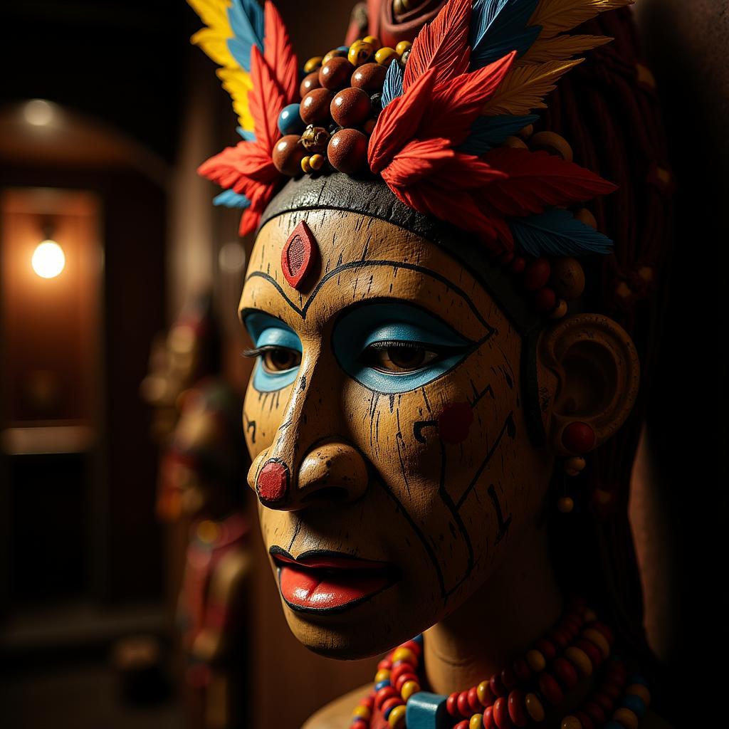 African Mask Used in Ceremonial Ritual