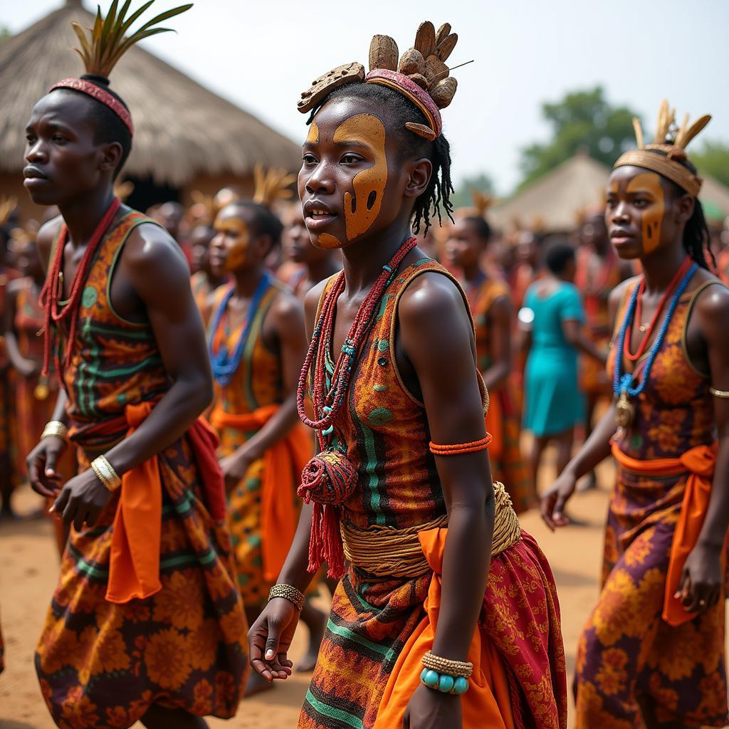 African mask used in ceremony