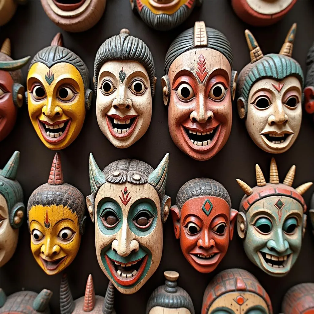 African mask display