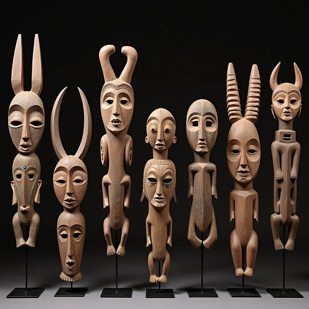 African masks on display