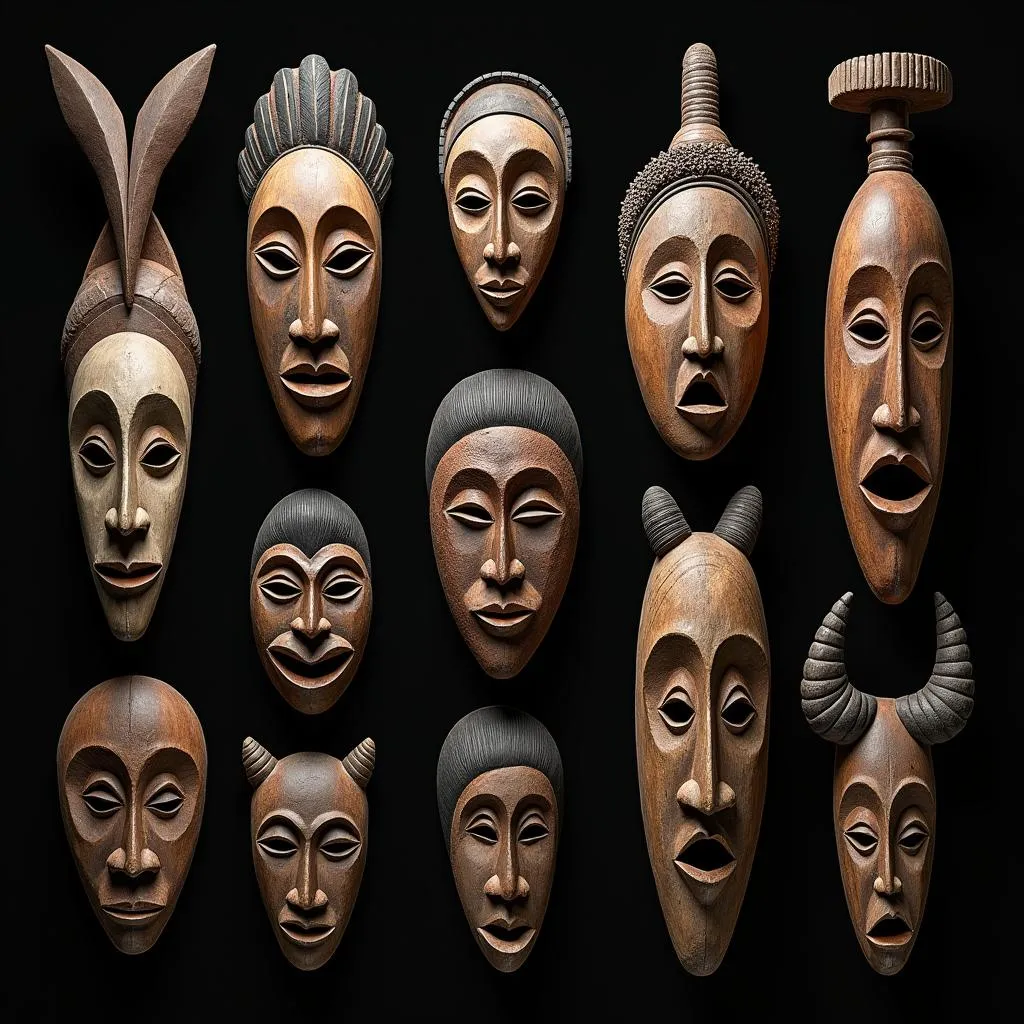 Display of African Masks