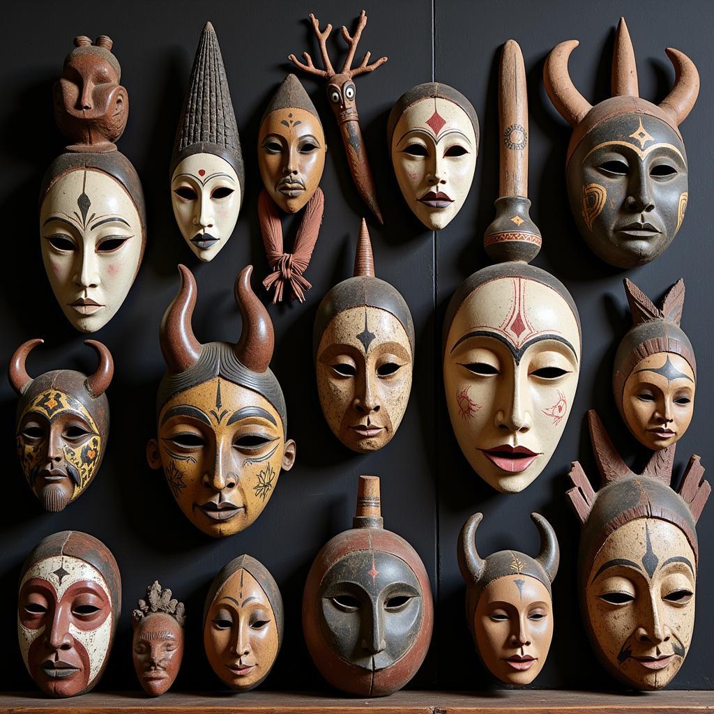 African Masks on Display