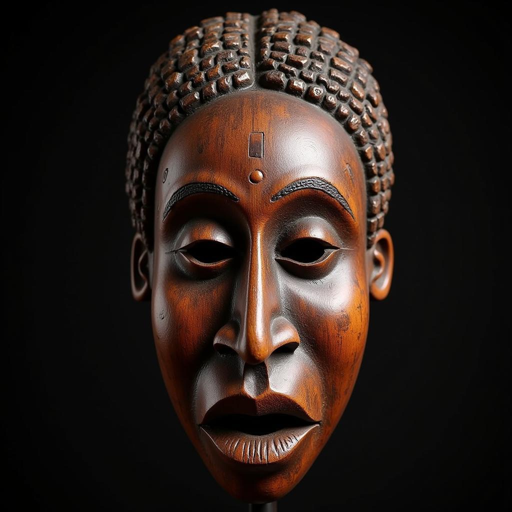 African Mask Depicting Storytelling Traditions