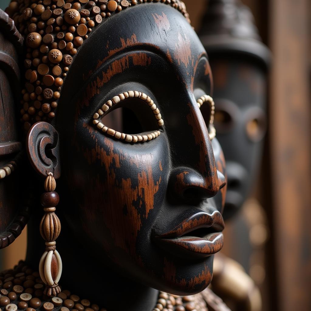 African Mask Wood Carving