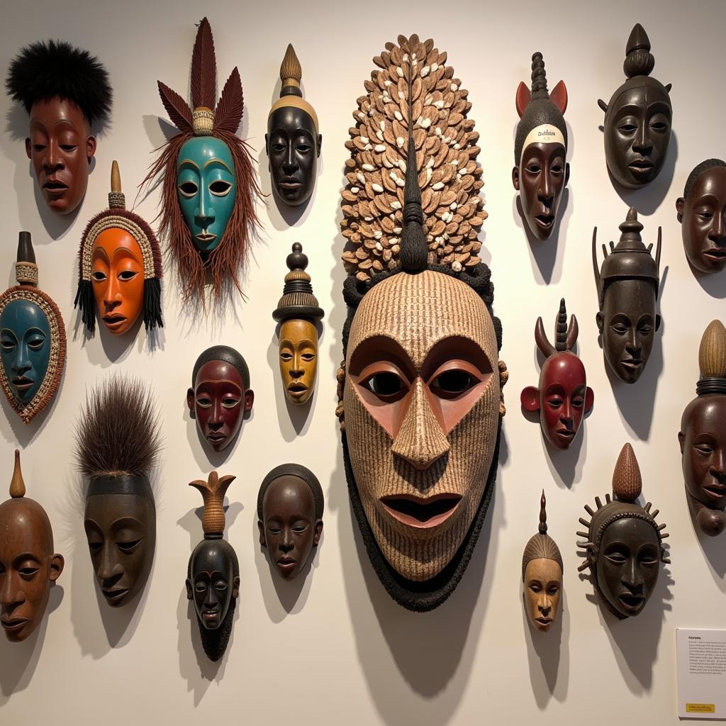 African Masks Displayed in Australian Gallery