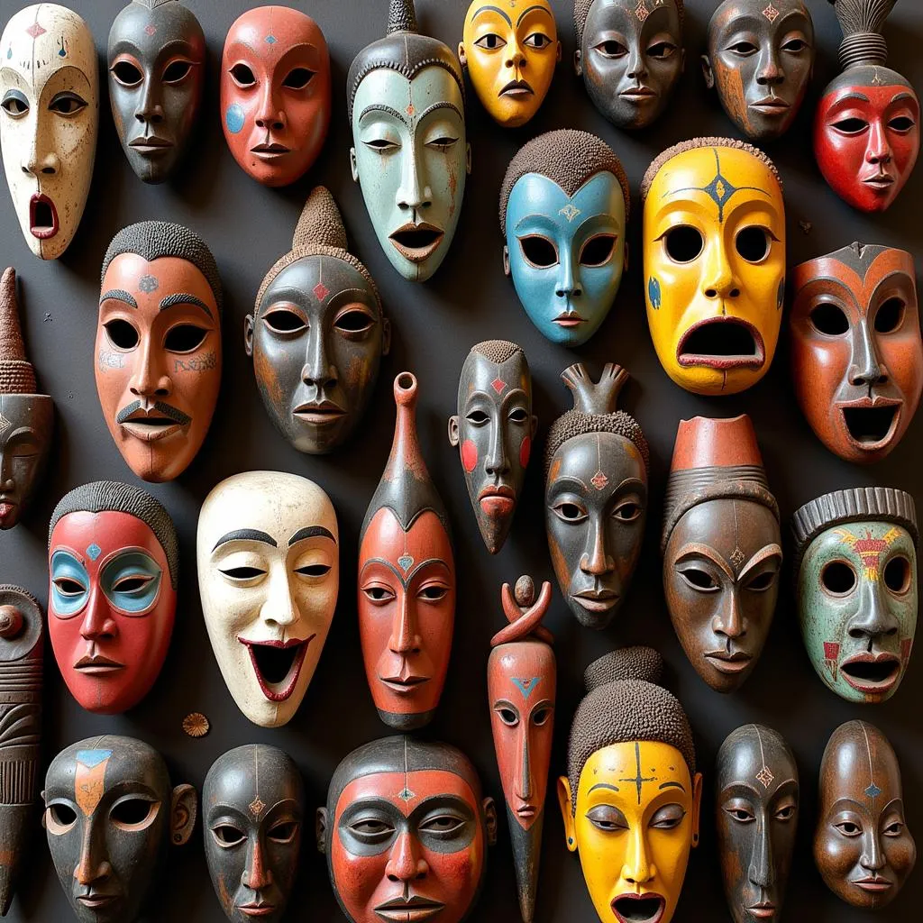 African Masks Representing Cultural Diversity