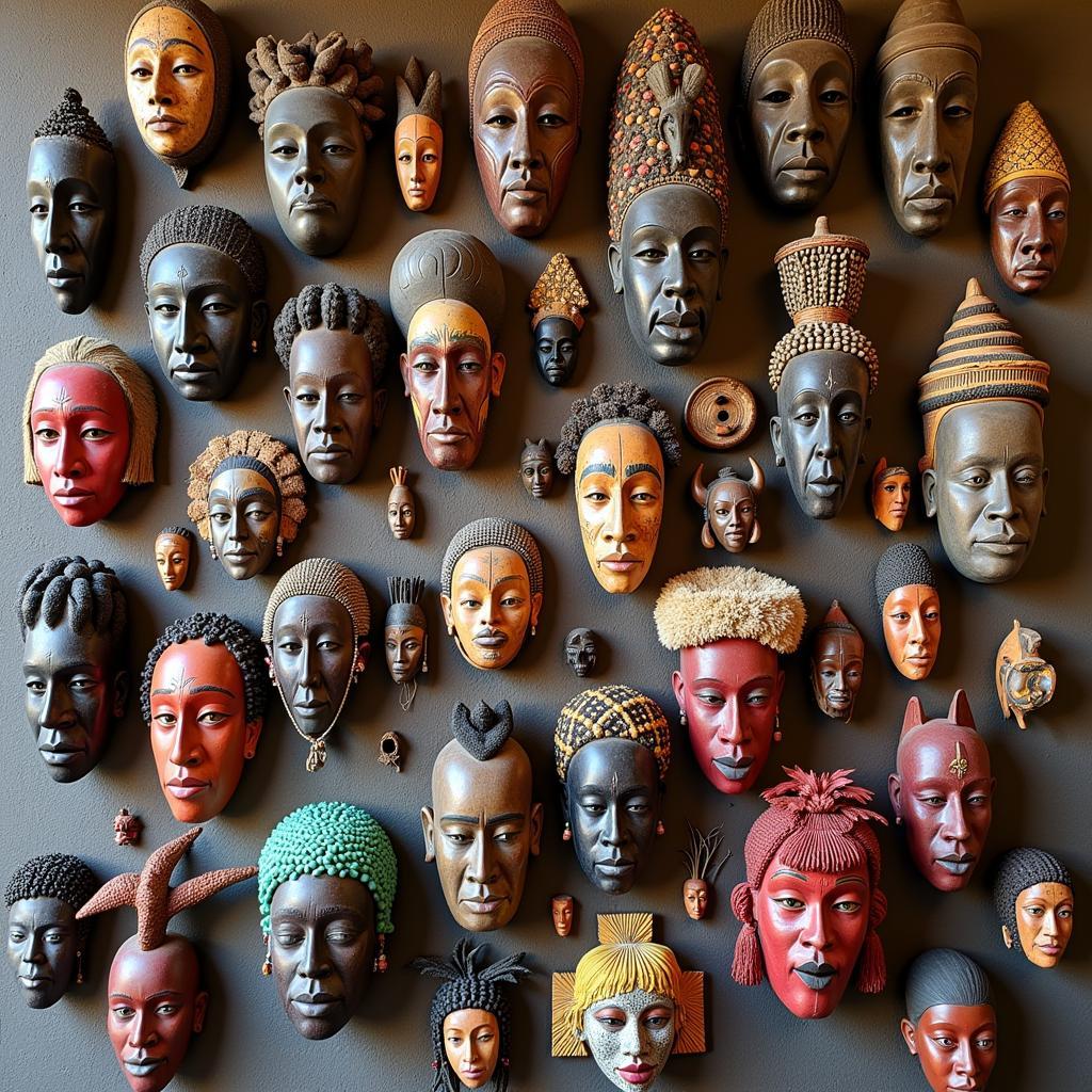 African Masks on Display