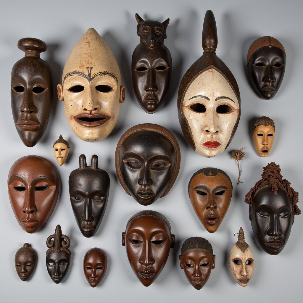 Vibrant African Masks on Display