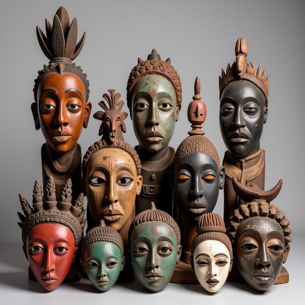 African masks on display at the High Museum of Art