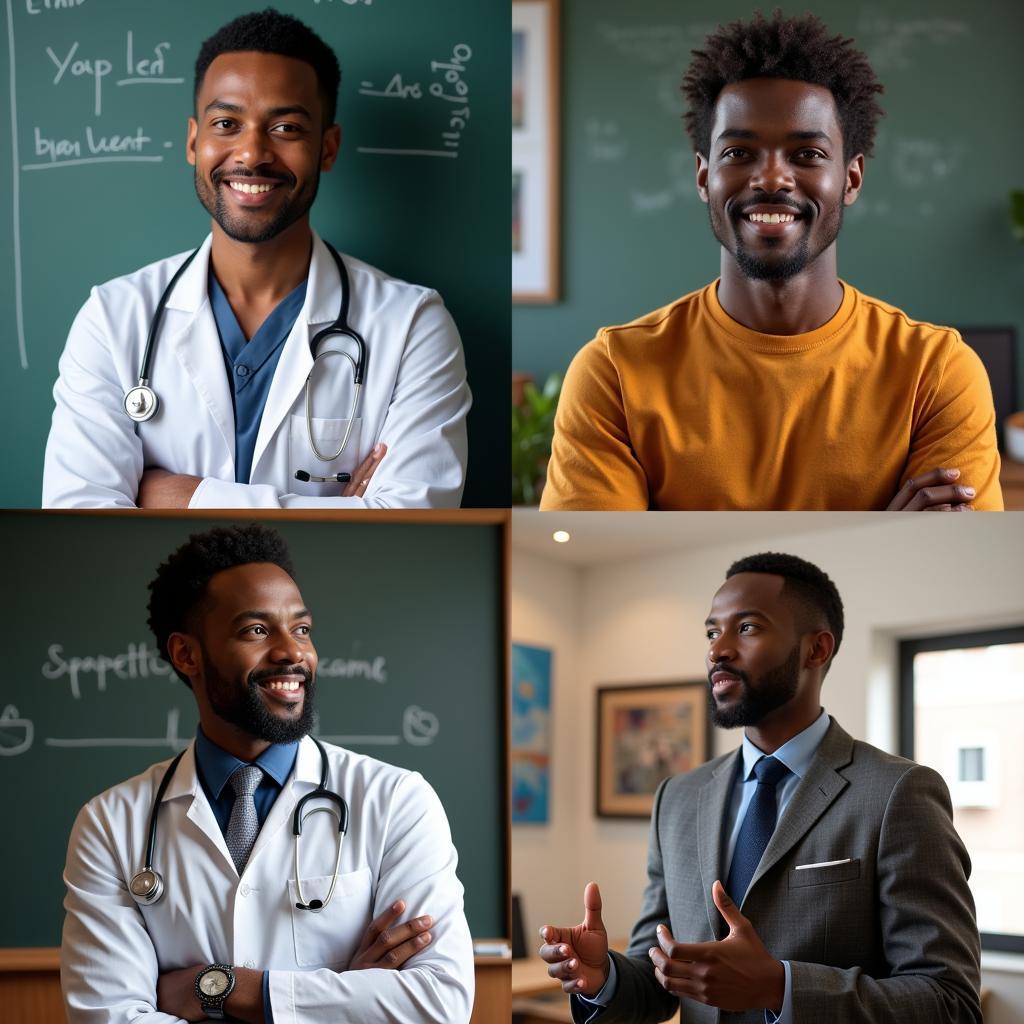 African Men in Diverse Professions