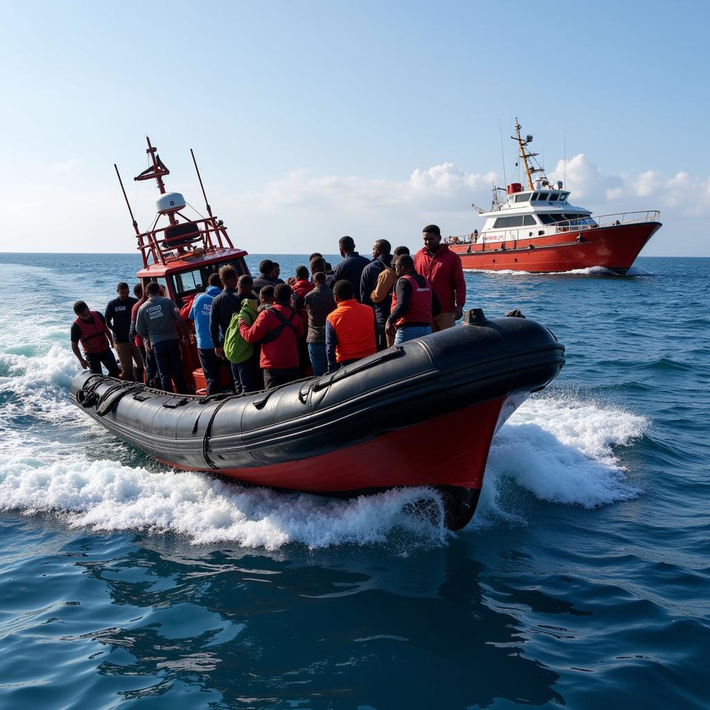 Migrants Rescued at Sea