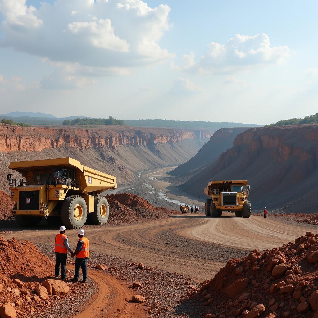 Mining operations in Africa